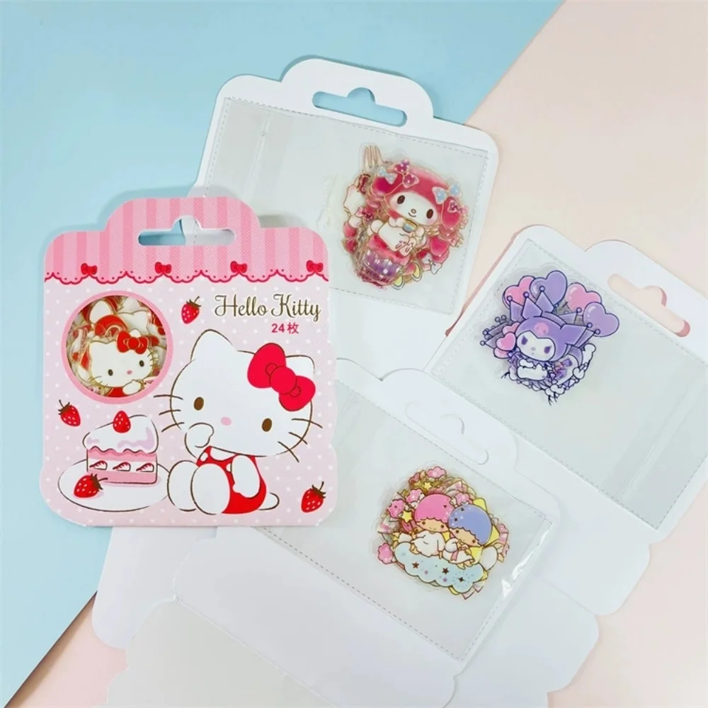 Oryginalne naklejki Sanrio Hello Kitty Kuromi Melody, zabawki-naklejki na rowery, telefony, laptopy, dekoracje na telefon, naklejki, prezenty dla dziewczynek