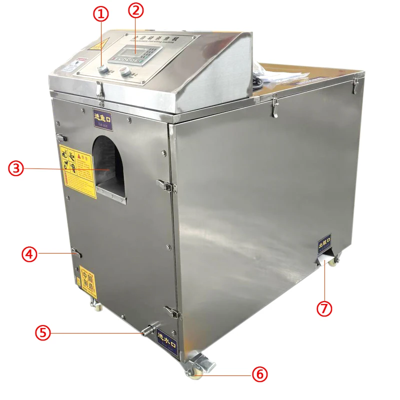 رائجة البيع آلة تنظيف الأسماك آلة تقشير تحجيم الأسماك أطعمة بحرية آلة تنظيف الروبيان الأسماك #3