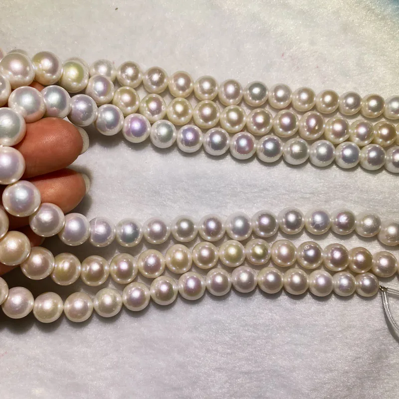 

A High Quality Natural Freshwater Edison Pearl Necklace Strand Fine Jewelry Trendy Pearl Choker for Lady Girl Gift 39- 40cm