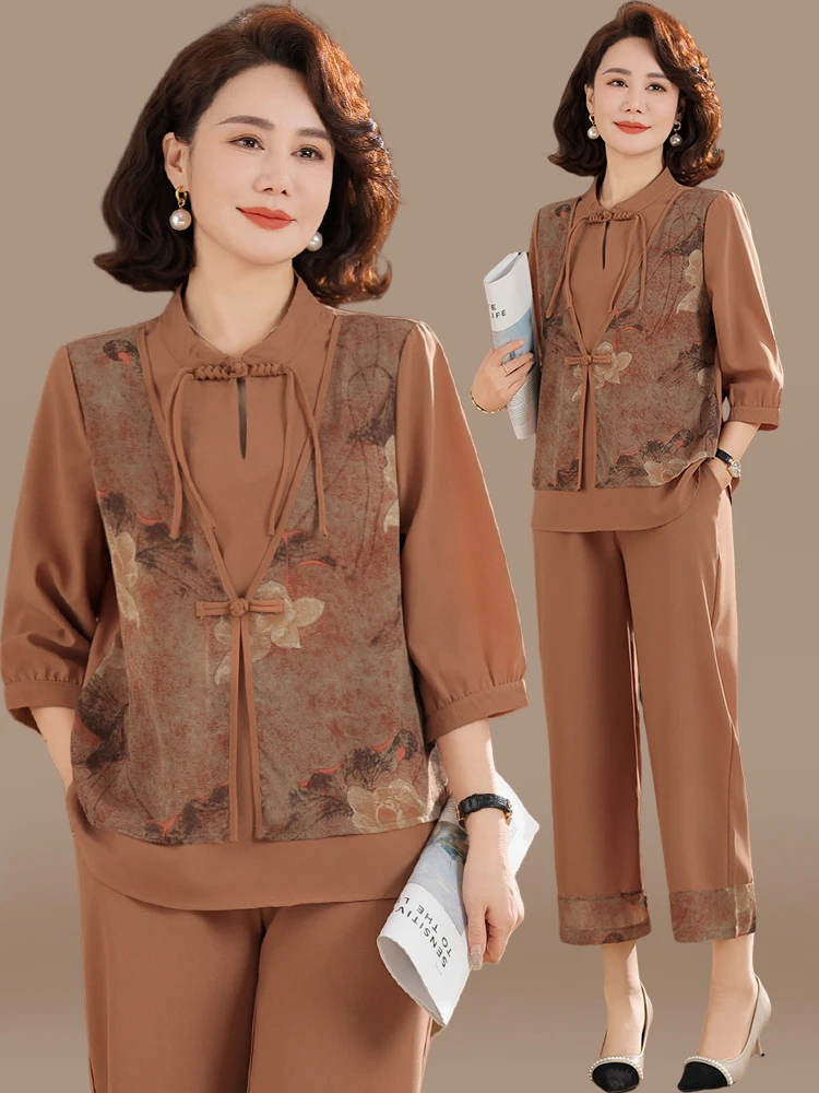 nuevo-conjunto-de-dos-piezas-para-mujer-estilo-chino-otono-2025-nueva-coleccion-cuello-en-v-corte-holgado-mezcla-de-poliester