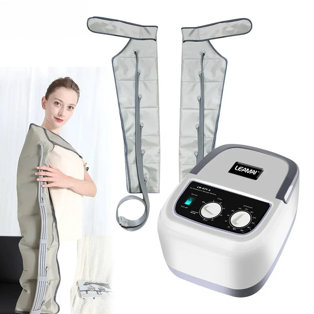 Air Chambers Leg Compression Massager Vibration Foot Leg Arm Waist Massage Promote Blood Circulation Pneumatic Air Wraps Massage