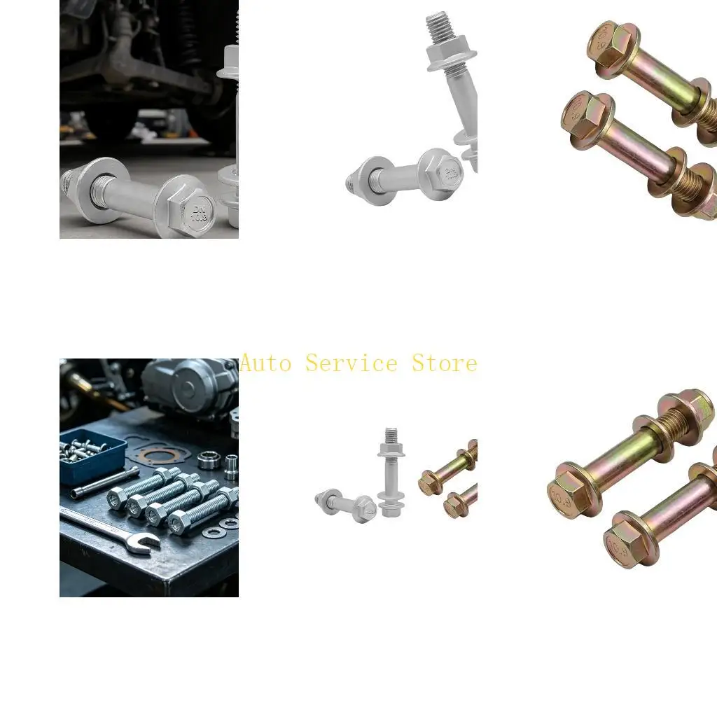 462A Rear Bar Bolts Replacement Front Lower Shock Mount Hardware 10.9 Grade Shoulder Bolts and Flange Lock Pair Set for Mount