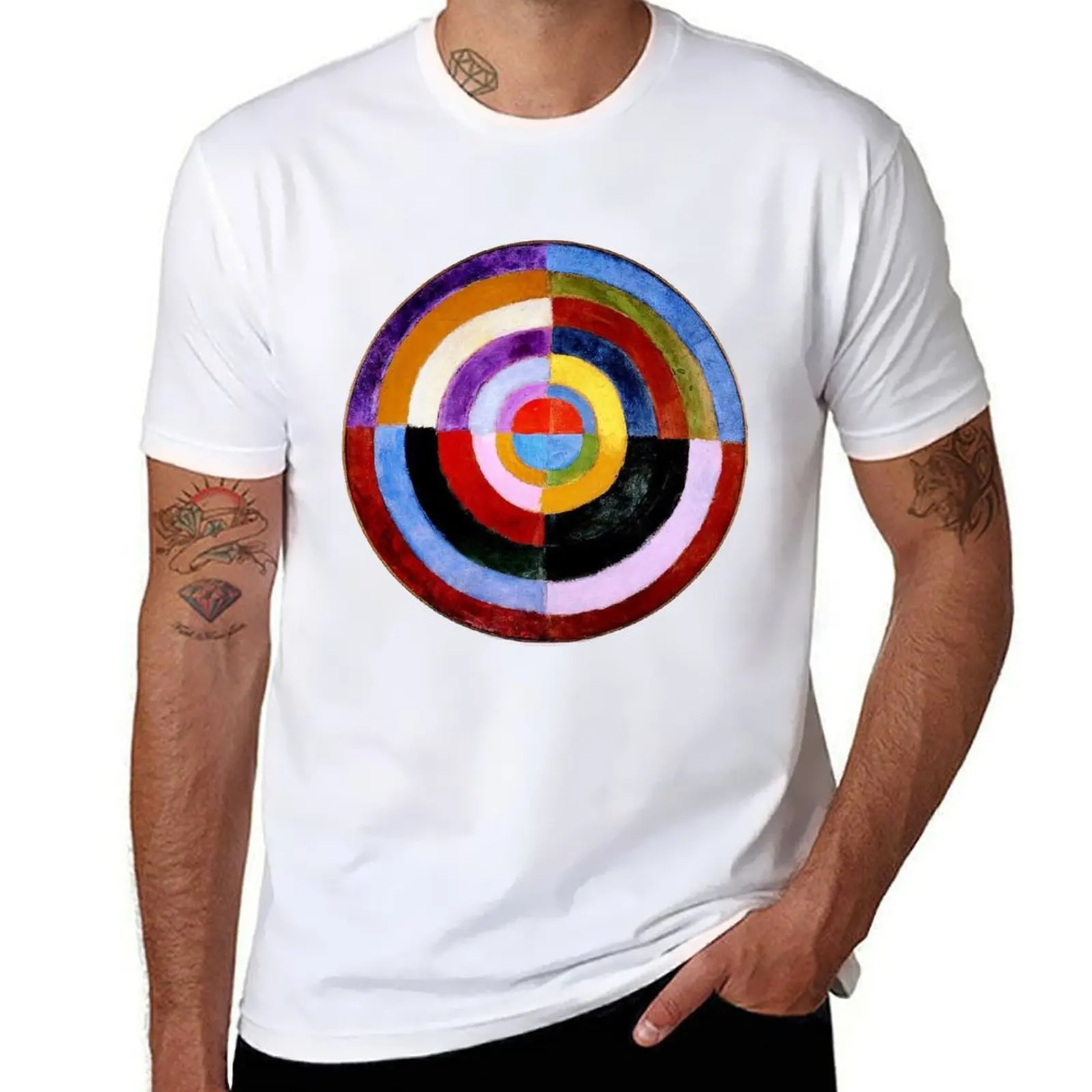 

HD Le Premier Disque, by Robert Delaunay 1913 HIGH DEFINITION T-Shirt printed t shirts for man cotton t shirts man 100% T-Shirt