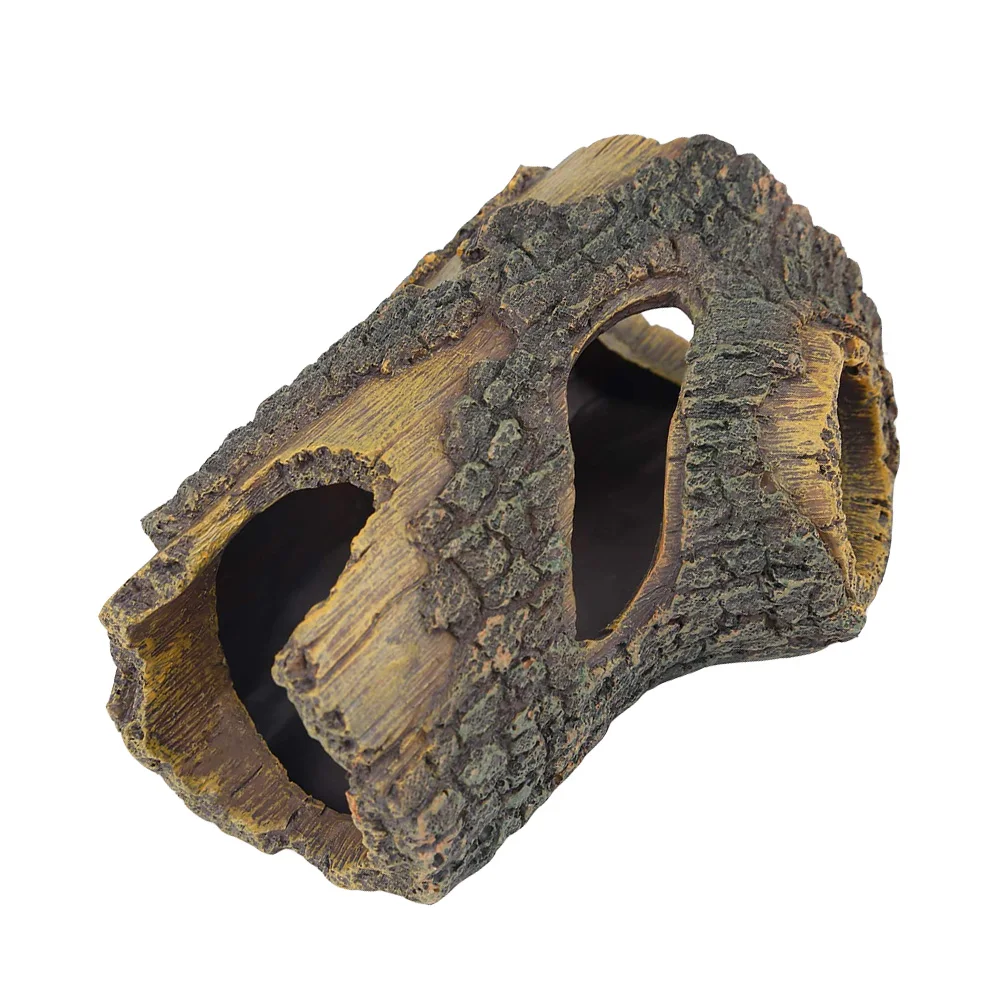 

Artificial Tree Trunk Fish Ornament Aquarium Shelter Decor Landscaping Adornment Fish Tank Resin Crafts Reptile Tank Ornament