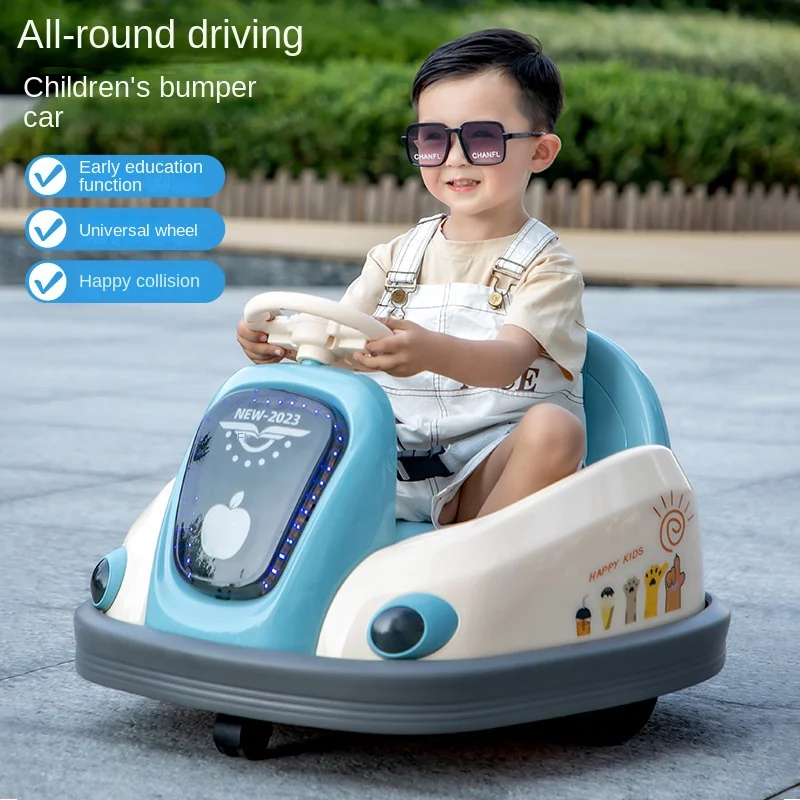 New online celebrity children\'s electric bumper car drift car remote control can sit indoor