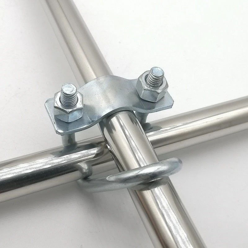 M8 Zinc Plated Double U-shaped Screw Bolt Pipe Clamp Special-shaped Hoop Greenhouse Pig Breeding And Animal Husbandry