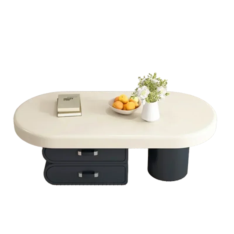 

Italian Minimalist Coffee Table Black Storage White Drawer Coffee Table French Designer Mesas De Centro Para Sala Furniture