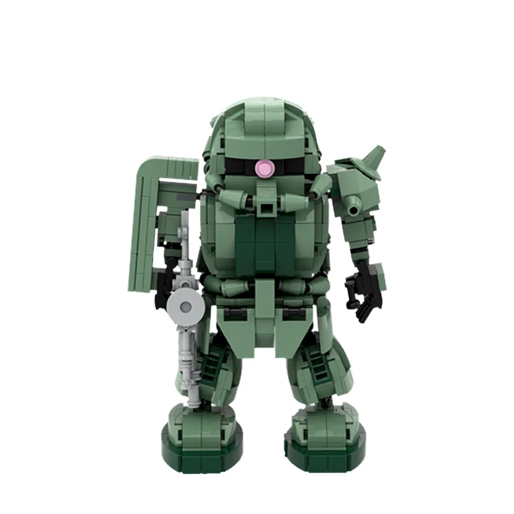 

Gobricks MOC Robot Cartoon MS 06 Zaku Combat Robot Building Block Model High-Tech Mecha Combat Robot DIY Bricks Toys Kids Gifts