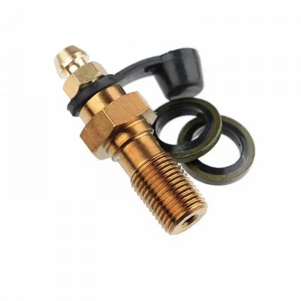 Motorcycle Brake Caliper Bleeder Screw Kit Stainless Steel Banjo Bolt Copper Washer Seal Hydraulic