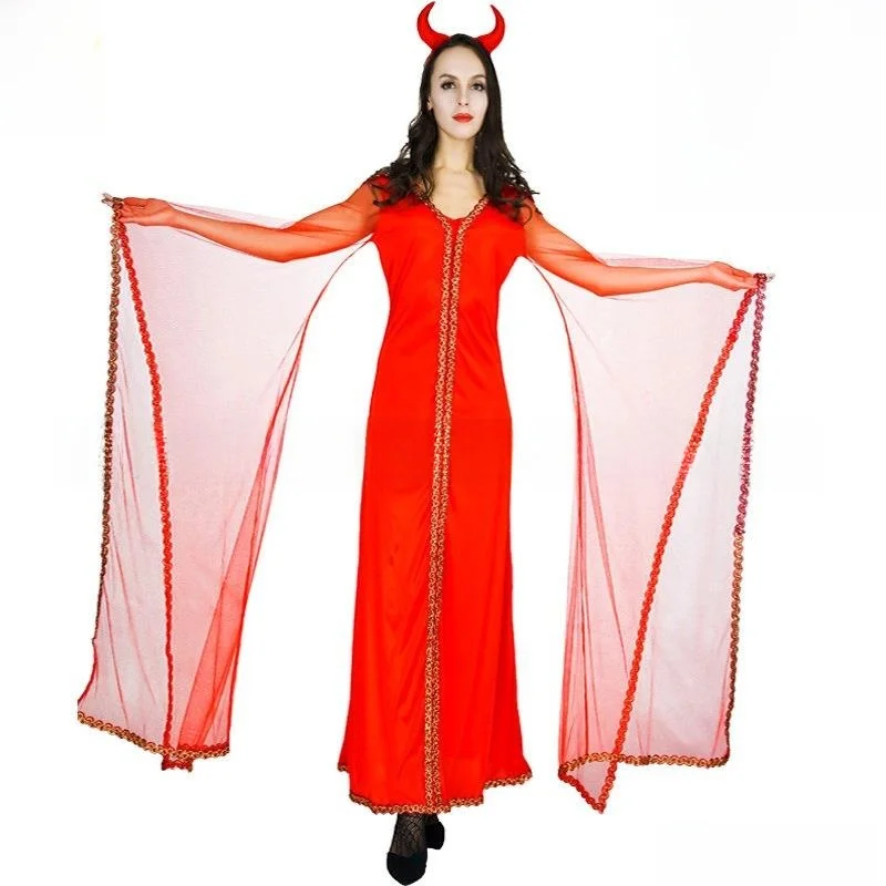 

Red Devil Cosplay Costume for Women Stage Performance Par Outfit Ball Masquerade Fem Version Demon Costume loween