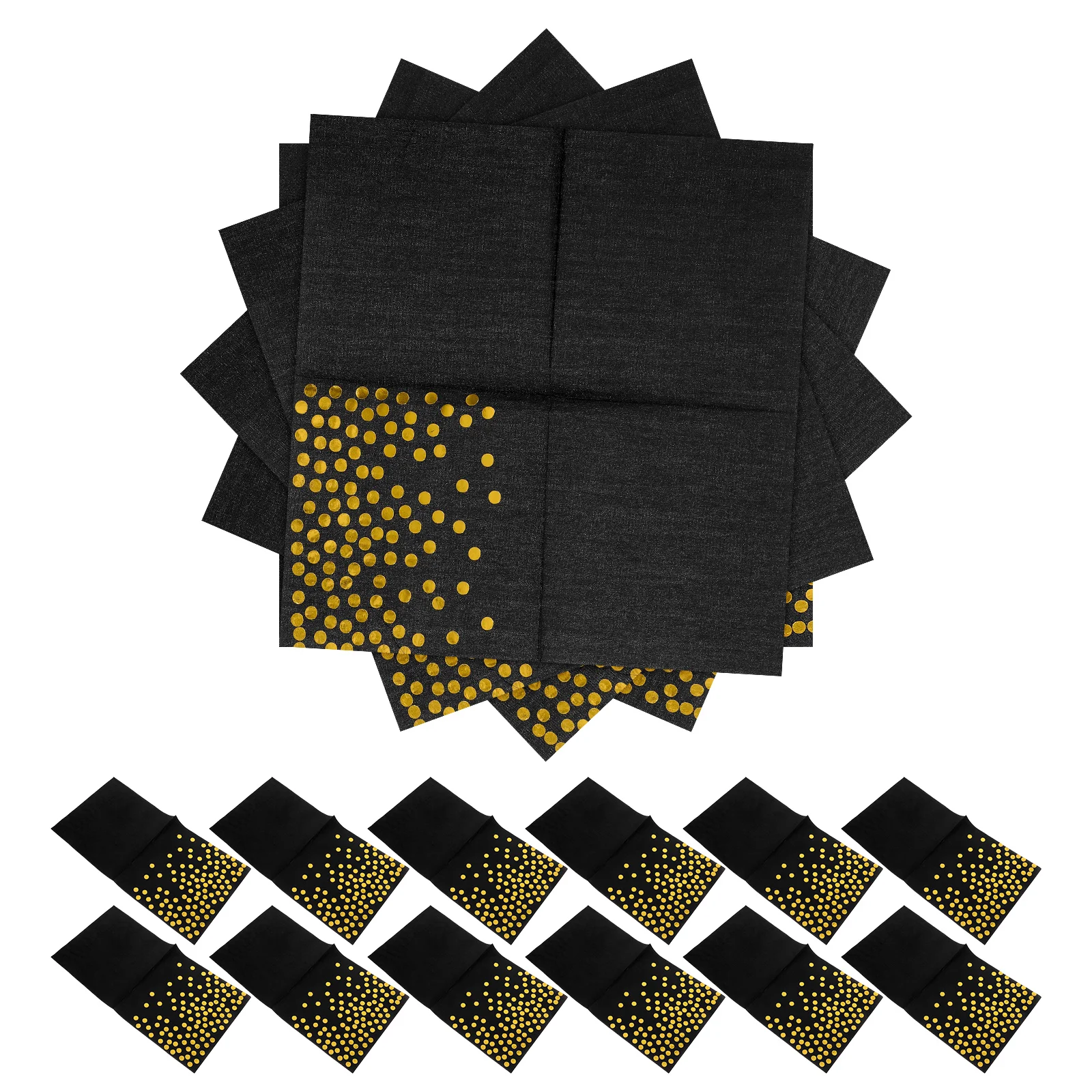 

Foil Dot Napkins Birthday Party Supplies Disposable Cocktail New Years Graduation Celebration Event Napkins