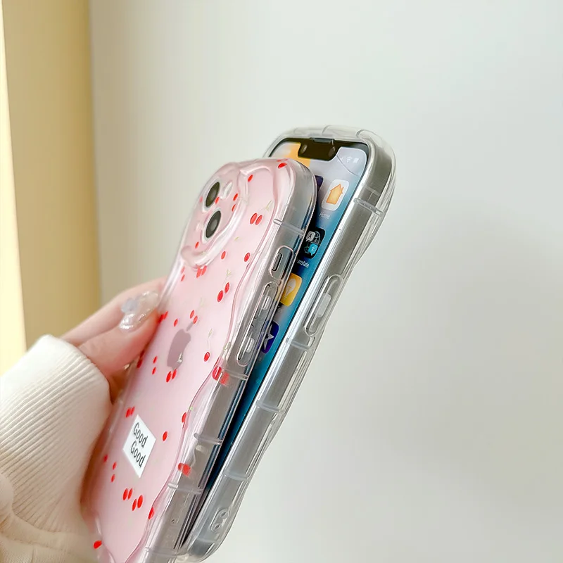 Case For Huawei P40 Lite 5G Nova 5T 11 7 9 10 SE P30 Mate 30 40 Pro 3D Wavy Curved Edge Soft Clear TPU Flower Cases Cover Capa