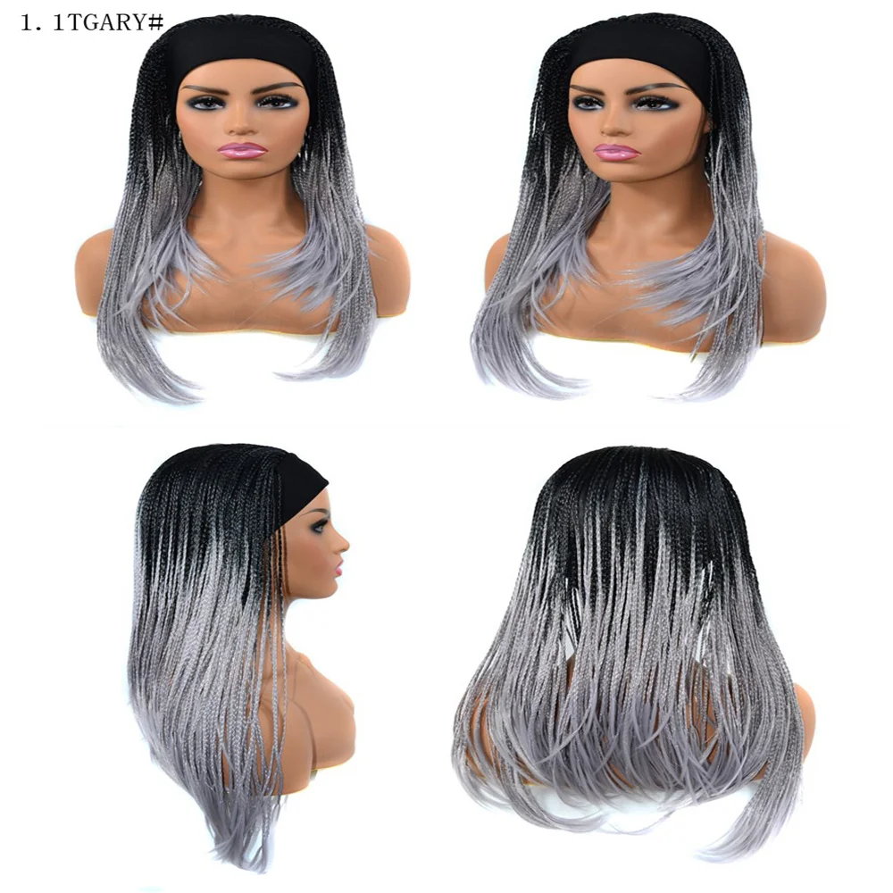 European and American headband style, small dirty braid wig headband, small braid wig, three strand braid women's style