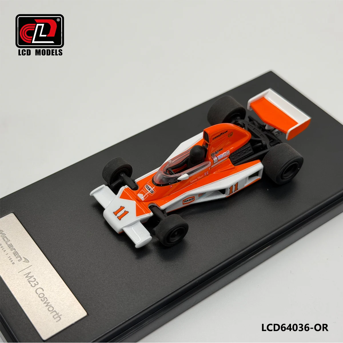 lcdモデル-1-64-マクラーレン-m23-コスワース-f1-ジェームズ・ハントの伝説的な1976年フォーミュラ1レースカー-lcd64036-or-ダイキャストモデル在庫あり