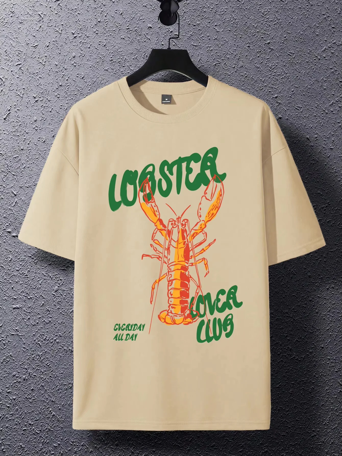 ملابس الصيف الإبداعية جراد البحر نادي الطباعة الأطفال التي شيرت مريحة القطن قصير الأكمام الهيب هوب طفل المتضخم تي شيرت #4