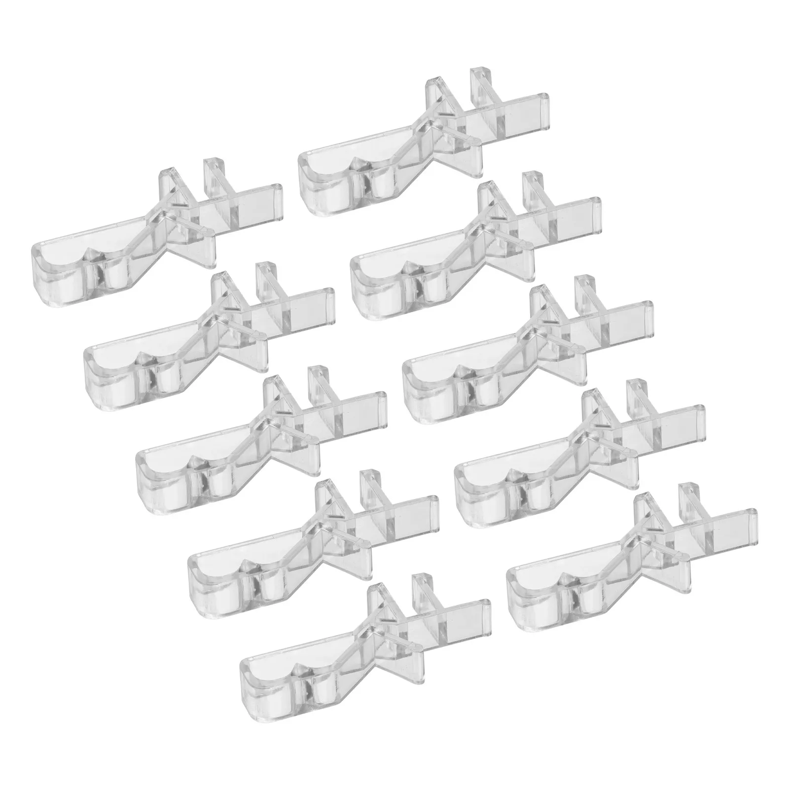 10Pcs Clear Plastic Hidden Curtain Clips for Drapes Blinds Valance Retainer Holder Adjustable Strong Grip Seamless Elegant Look