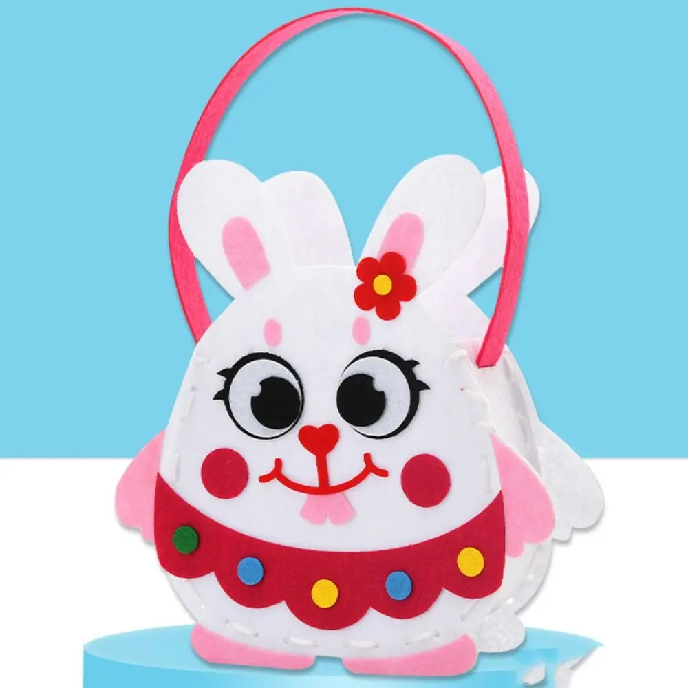 

Non-Woven Fabric Non-Woven Fabric DIY Handbag Rabbit Storage Bucket Kids Educational Toys DIY Material Colorful