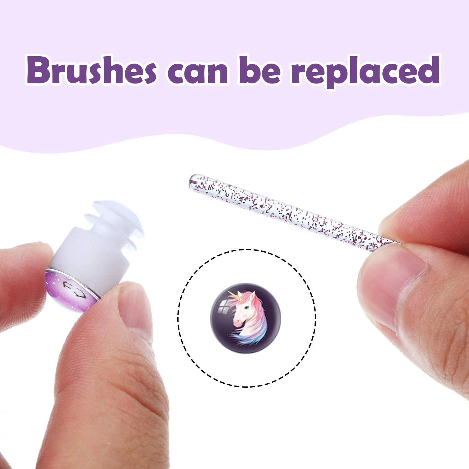 50pcs Reusable Unicorn Eyelash Brush Tube Eyebrow Brush Applicator for Eyelash Extension Dust-proof Lash Mascara Wand Brush Tube