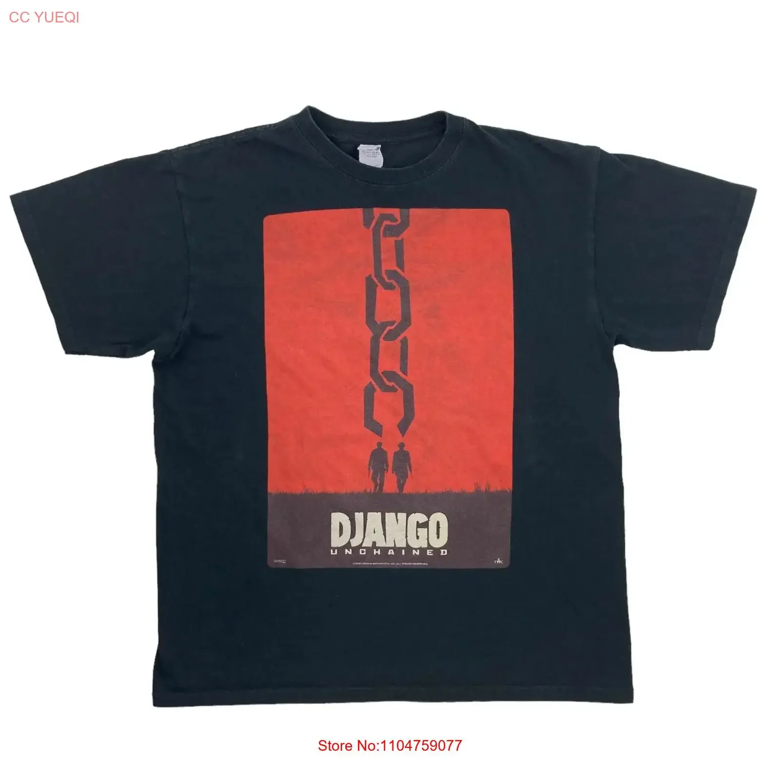 Django Unchained Original Movie Promo T Shirt 2012 Quentin Tarantino Large L vintage Washed homme Top For Everyday Wear