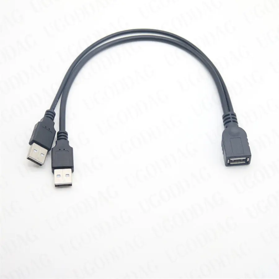 2 In 1 USB 2.0 Extension Cable Male To Female USB Data Cable Charging Cable for Hard Disk Network Card Connection