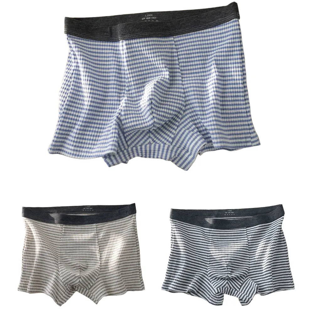 

Striped Cotton Boxer Shorts Underwear for Men Soft Material with U Pouch Loose Fit Suitable for Home and Lounge