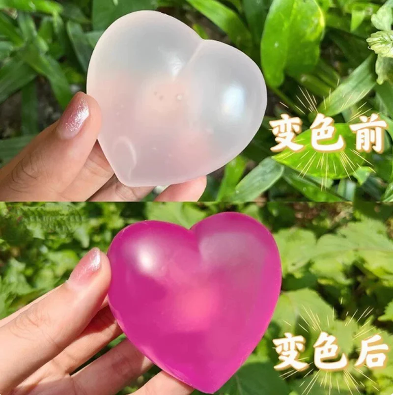 New In Stock Relieve Stress Maltose Color Changing Love Pinch Music Stress Relieving Tool Light Changing Peculiar Pull Pinch Toy