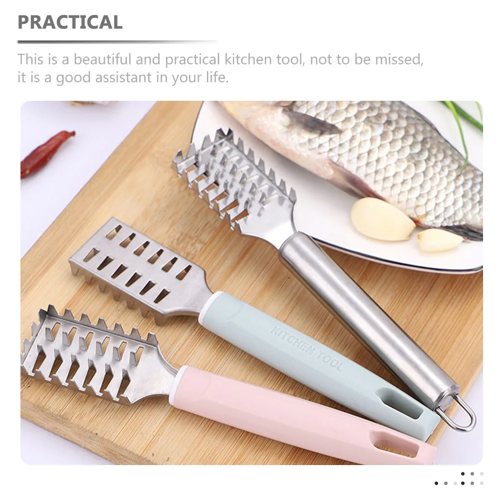 

4Pcs Metal Fish Scale Remover Smooth Edge Efficient Fish Skin Cleaner Portable Compact for Camping Outdoor Cooking Tools