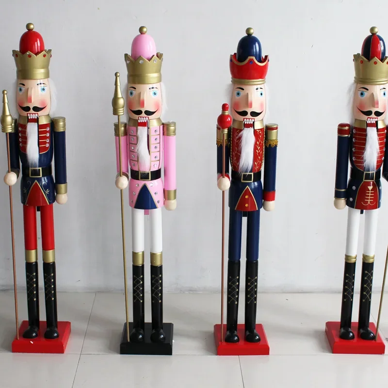 

Wooden Nutcracker Soldier Figurines for Kids, Desktop Ornaments, Christmas Gifts, Home Decorations, 120cm