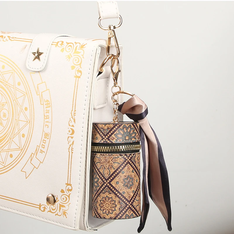 Women's Bag Pendant Charm New Scarf Accessory Multifunctional Keychain Lipstick Pouch Leather Cute Fashion Simple Versatile Bag