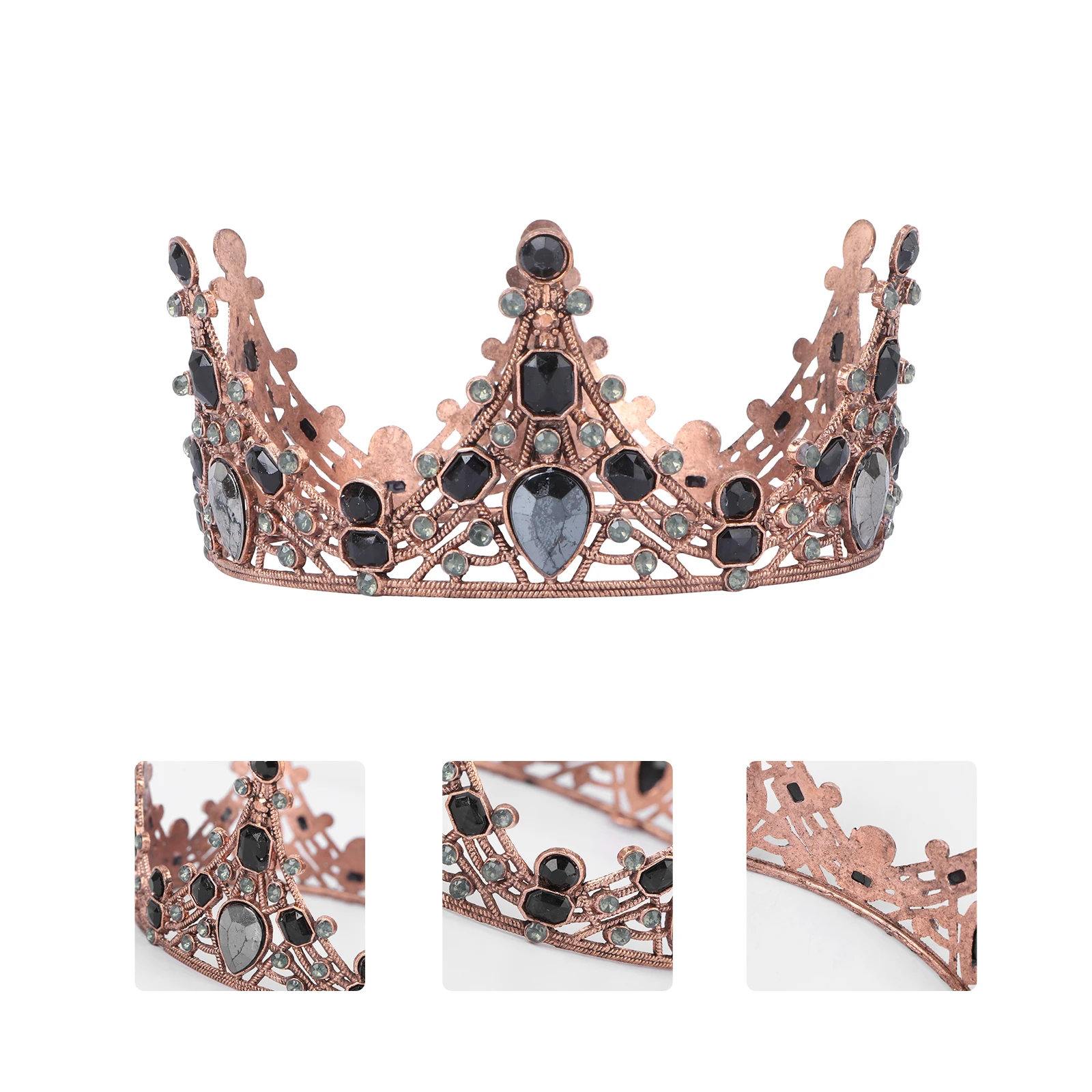 

Vintage Tiara Wedding Party Decoration Retro Hair Crown Jewelry for Women Baroque Bridal