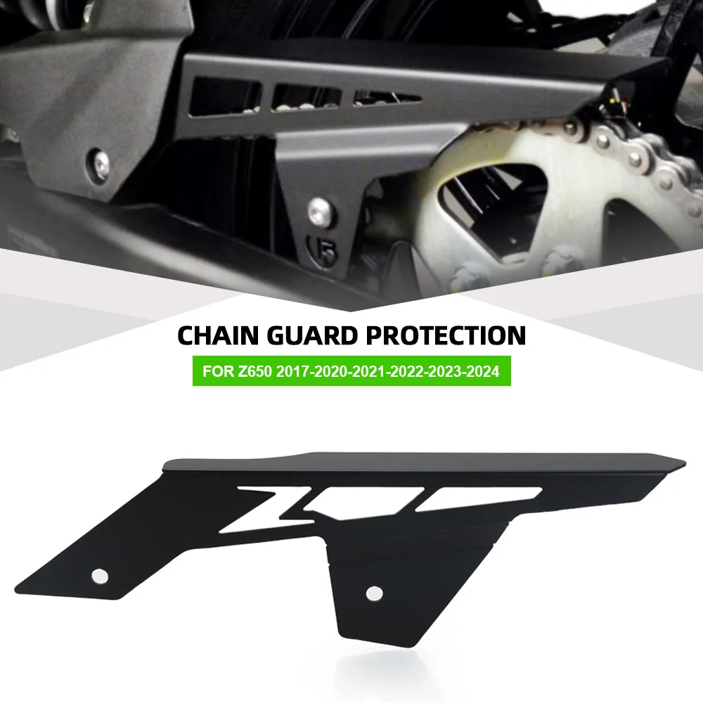 

2024 For Kawasaki Z650 2017-2018-2019-2020-2021-2022-2023 Motorcycle CNC Aluminum Rear Chain Cover Sprocket Chain Belt Guard