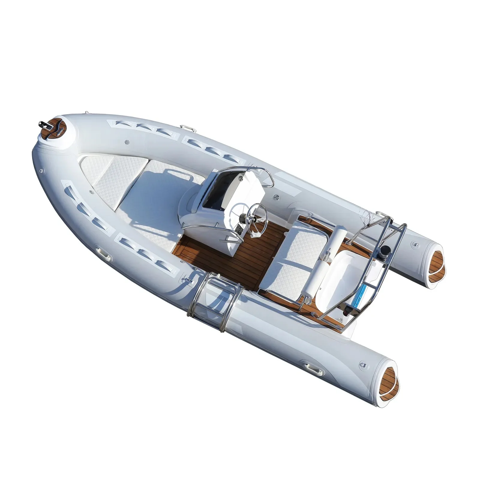 Sport Yacht RIB Inflatable Luxury Aluminum Frame 480cm 6-8 Persons CE Certified 60HP Max Engine Power Hypalon Tubes