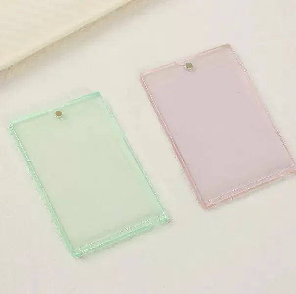 100 Pcs Premium Polished Acrylic Trading Card Display Holder, Single-Layer Dustproof Desktop Case, Customizable & Durable