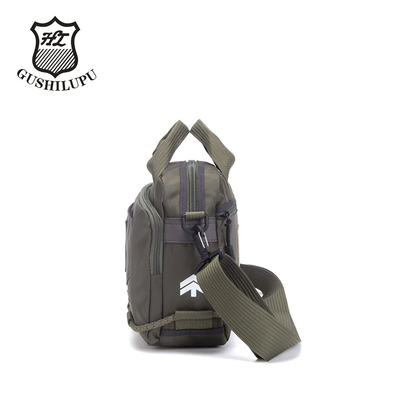 Borsa a tracolla singola da uomo in tessuto Oxford impermeabile con tasche multiple per il trasporto, valigetta portaoggetti per computer di grande capacità