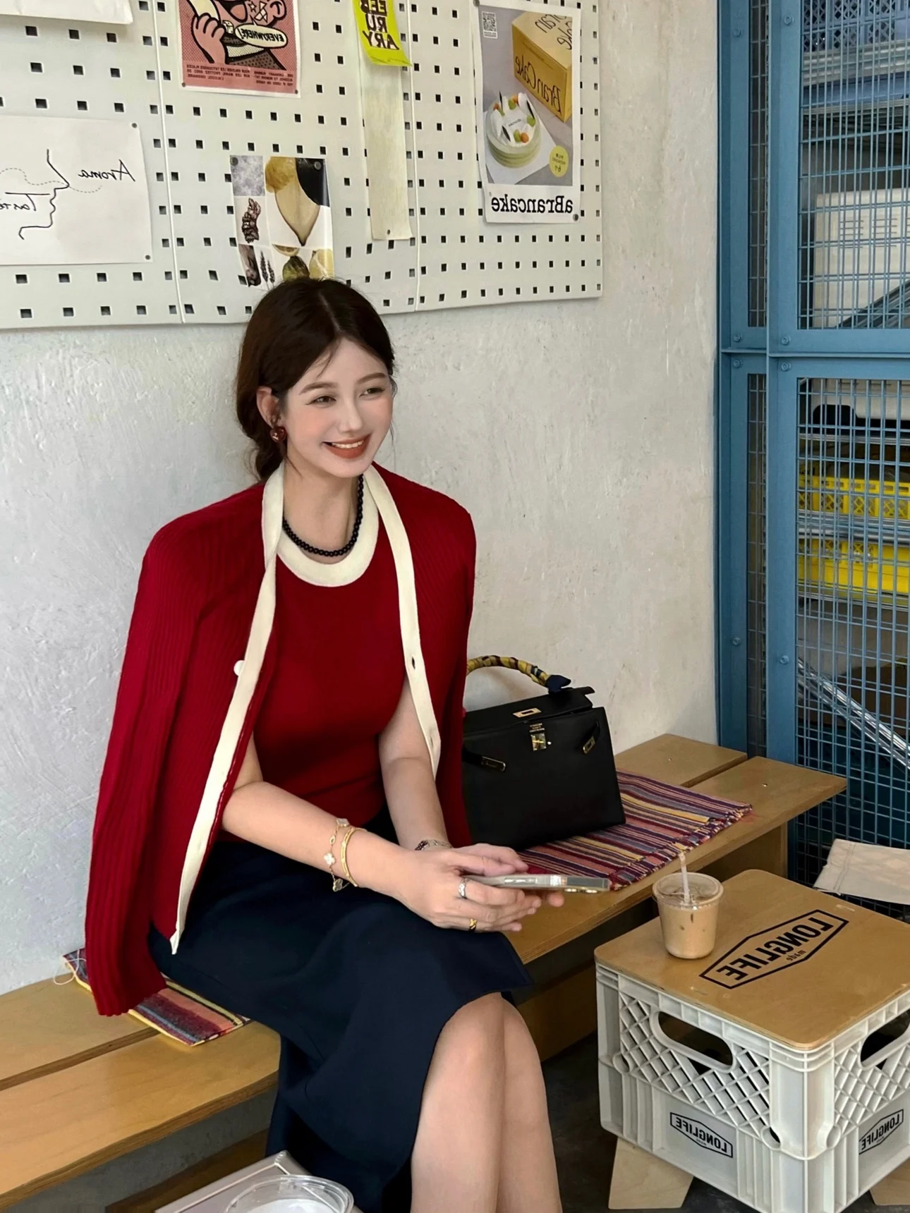 

Injunestudio Dr Come True Merola Вязаный свитер Set Color Blo Wool Silk Luster Long Sve Crew Ne Комплект из двух предметов