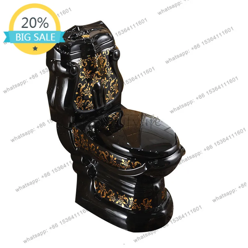 

D30 European-style gold classical court relief toilet water-saving silent toilet