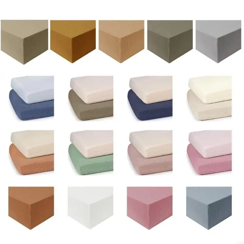 F3KC 1 قطعة/2 قطعة ملاءة سرير أطفال قابلة للتنفس للأولاد والبنات عربة أطفال مزودة بملاءة قابلة للإزالة