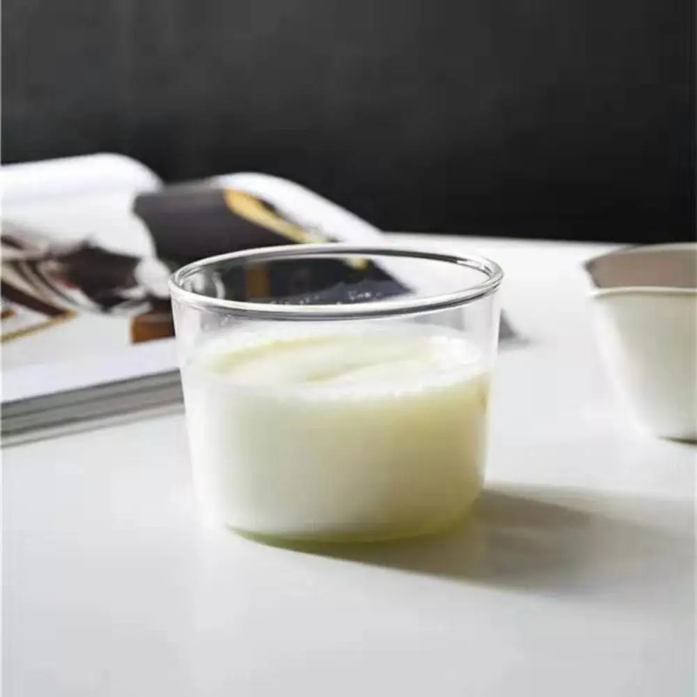 DIY Glas Pudding Tasse Transparent Runde Servierschalen Dessert Tablett Tiramisu