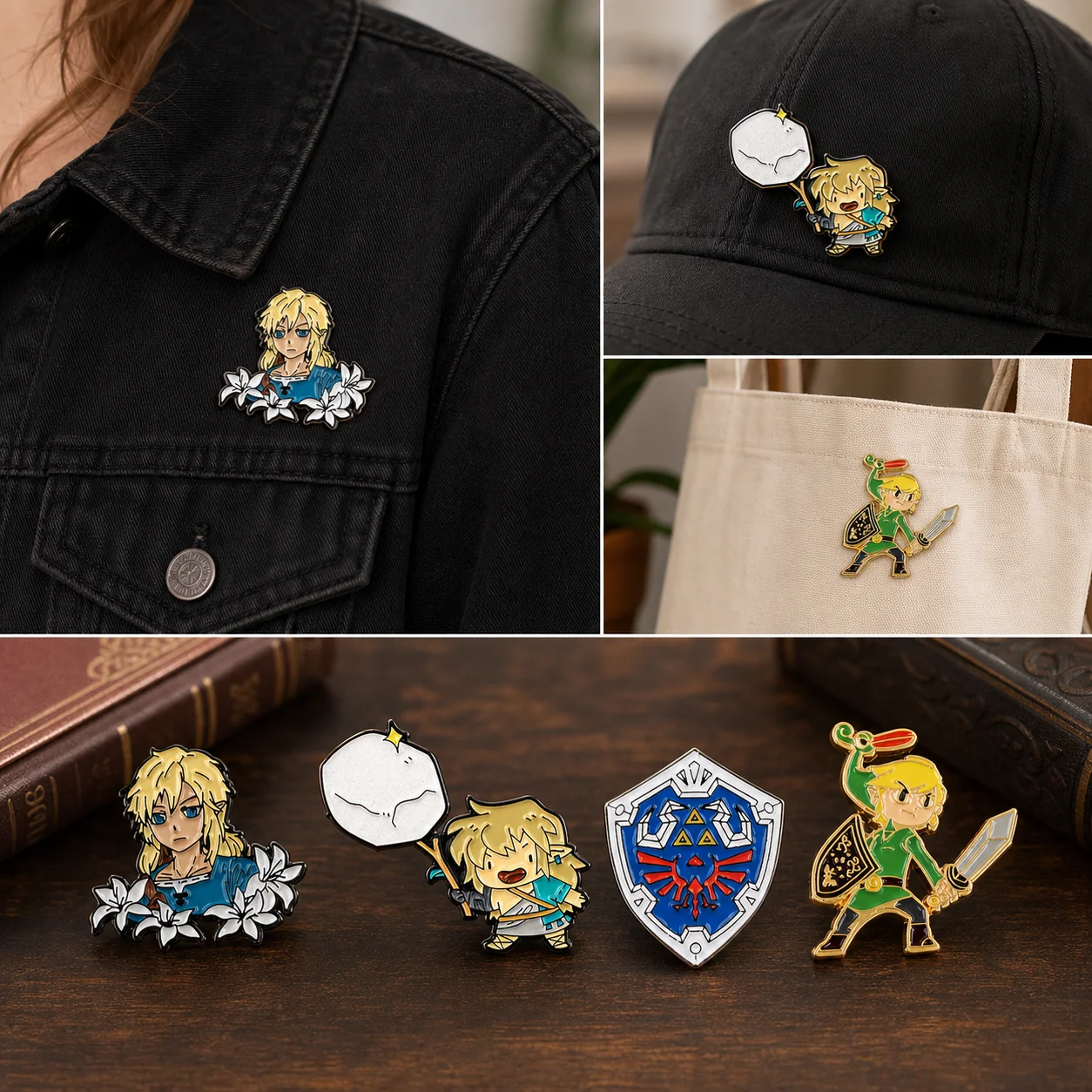 Embroidery Textile - Legend of Zelda Oyunu Alaşım Broş