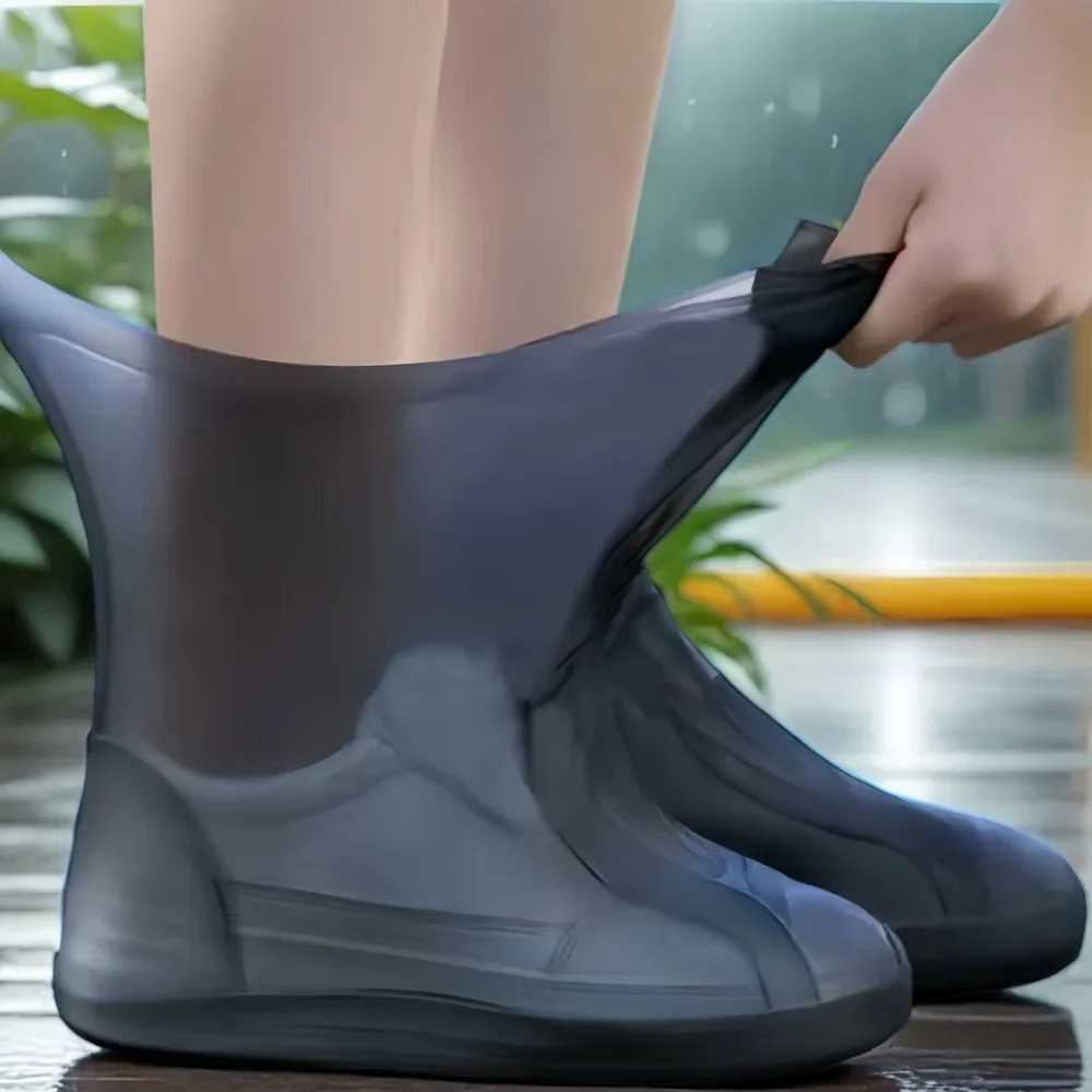 1Pair Waterproof Silicone Shoe Cover Thicken Rainproof Shoe Cover Special Waterproof Wear resistant Outdoor Anti slip Shoe Cover