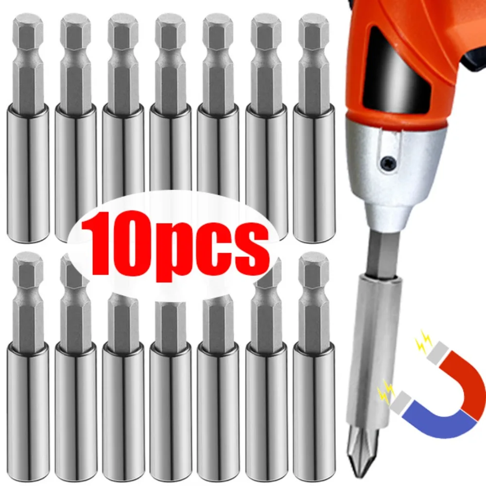 60mm Magnetic Electric Screwdriver Extension Bit Holder Tips 1/4Inch Hexagon Shank Set Drill Bit Adapter Hand Tools Accessories