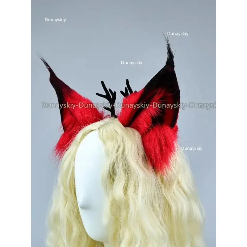 Performances Hazbin Cosplay Hotel Costume Boys ALASTOR Girls Carnivals Party Plush Headpiece Party Cosplay Animes Tools Unisex