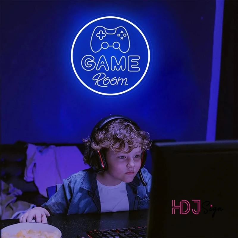 เกม Room Neon เข้าสู่ระบบ Gaming ห้องนอนตกแต่งห้องนอนไฟ Led ปากการูปหัวใจเครื่องตกแต่งฝาผนัง Gamer นีออนวันเกิดของขวัญเด็ก