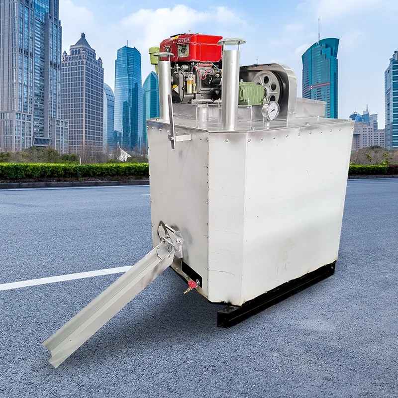 Machinery for road marking machines, single-cylinder preheaters, thermoplastic heating for road manufacturing and repair paints