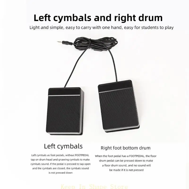 

U1JC Portable Rolling Up Electronic Drum Set Drum Pad Suitable for Kids and Beginners with USB Silicone Design and Foot Pedals