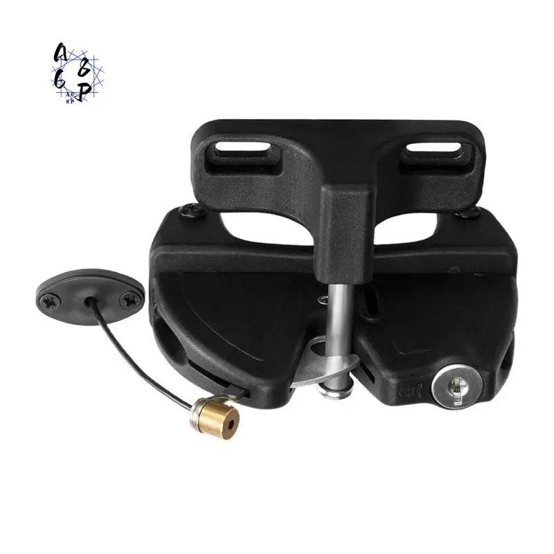 A68P-Key Lockable 2 Way Gate Latch With Spring Loaded Pull Cable Key 2 Sided Gate Fence Lock For Outdoor Automatic Locking