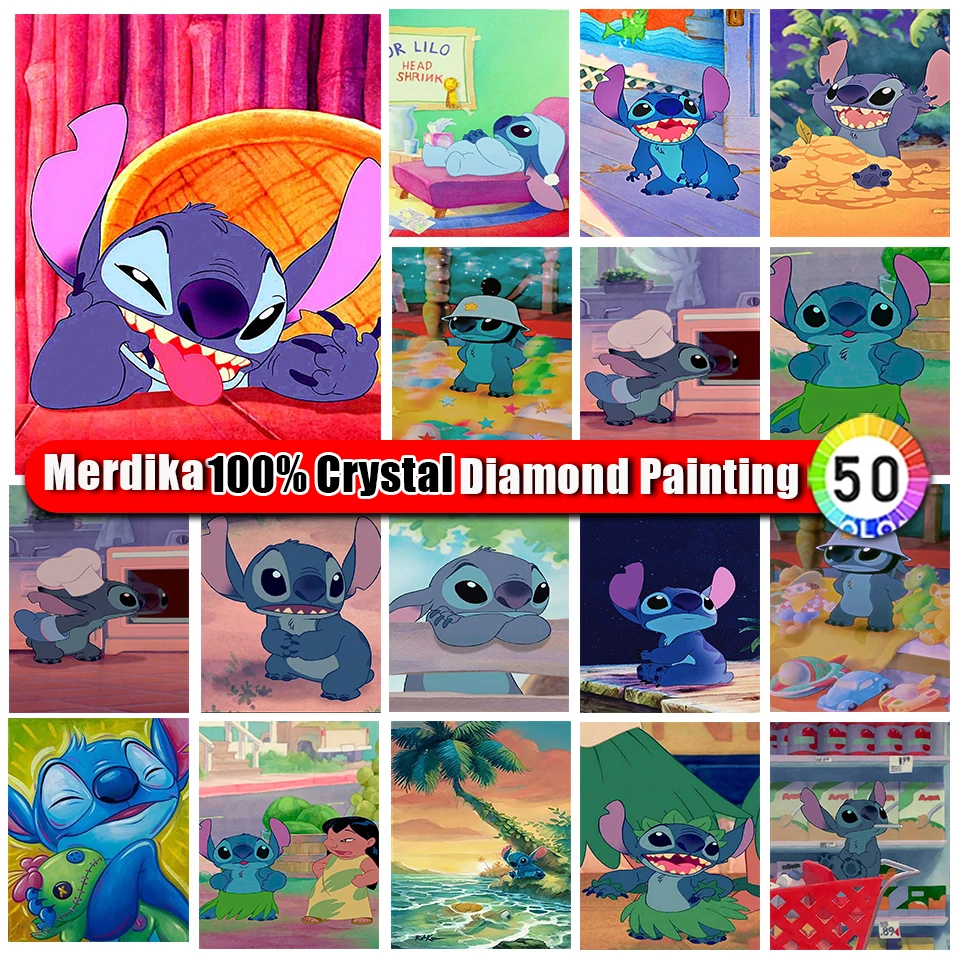 Reiß verschluss tasche Kristall Disney Diamant Malerei Lilo & Stich Diamant Stickerei Mosaik Bild volle quadratische runde Wand kunst