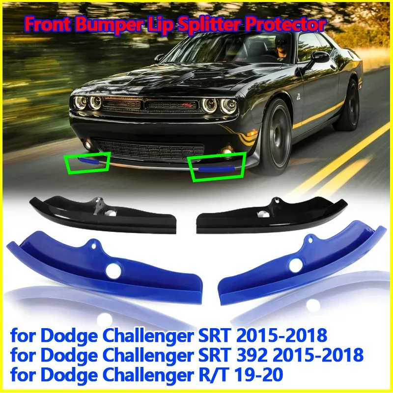 

Car Front Bumper Lip Splitter Protector For Dodge Challenger R/T SRT GT 2015-2020 Lower Bumper Guard Diffuser Spoiler