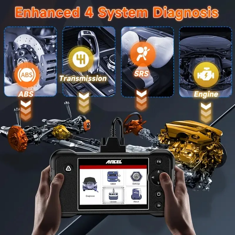 FX3000 Elite OBD2 Auto Scanner ABS AT Airbag Engine Light Check Code Reader Battery Registration ODB OBD 2 Car Diagnostic Tools