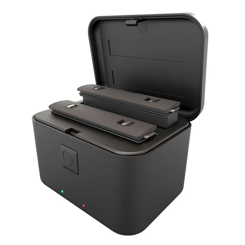 ABSQ-Per Insta360 X5 Caricabatteria Custodia di ricarica portatile Scatola di immagazzinaggio Hub di ricarica Slot per caricabatterie doppi Accessori per fotocamera